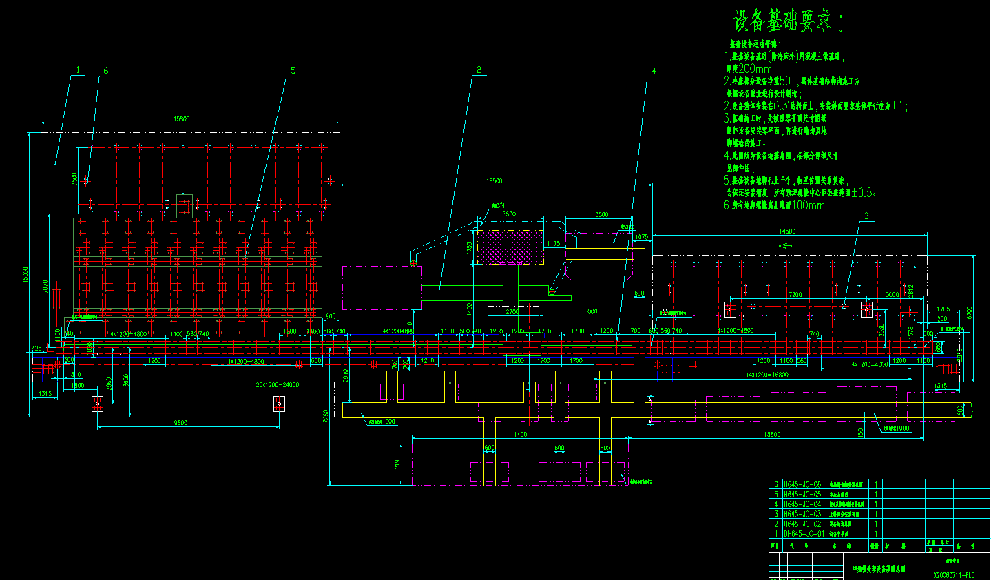 Layout and installation drawing of quenching and tempering production line